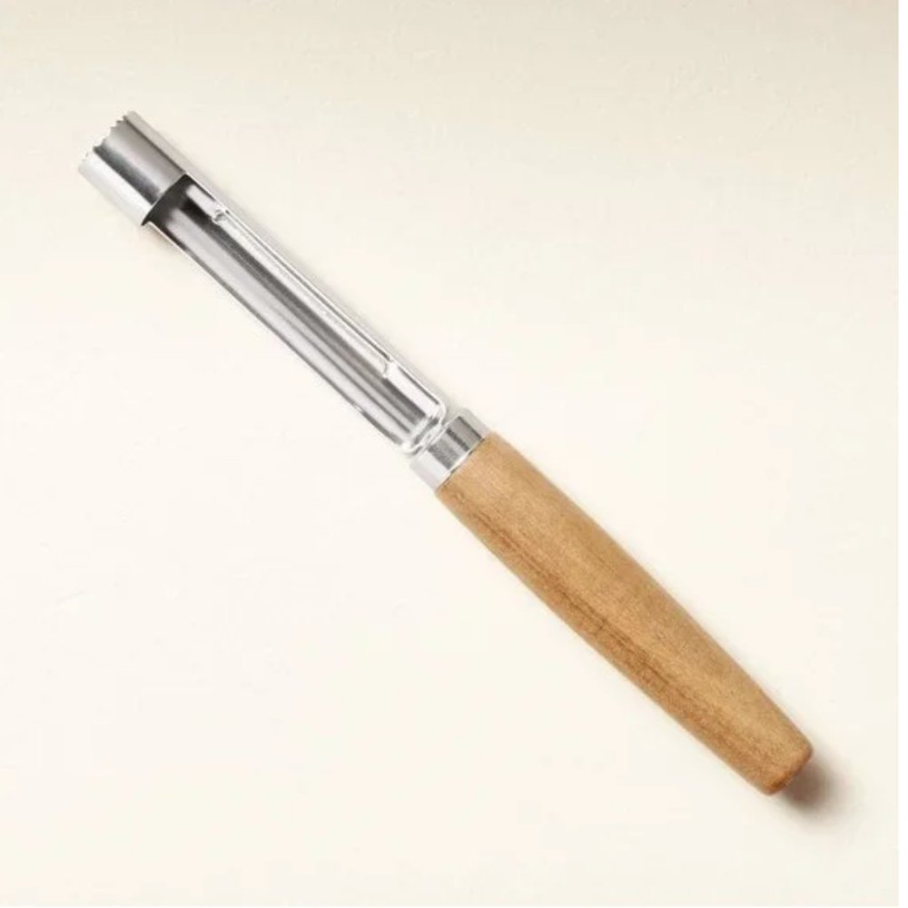 HEARTH HAND Magnolia Apple Corer Wood Handle Stainless Steel Blade